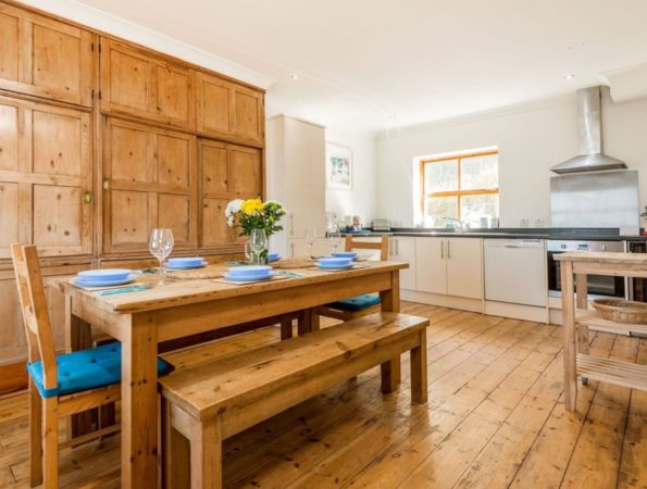 Dining table at Beach House, Holiday cottage with sea view whitby, holiday cottage whitby