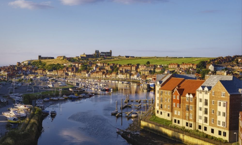 Whitby town and river Esk